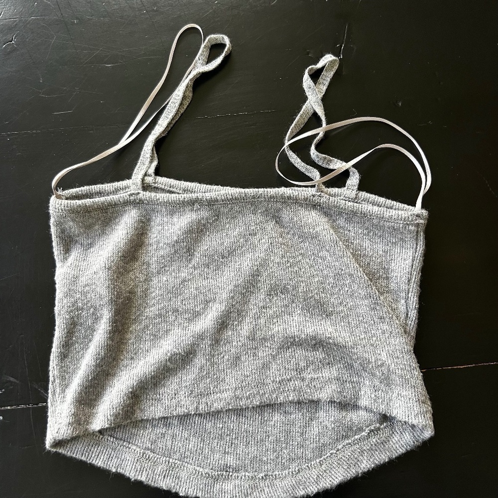 Zara gray crop top